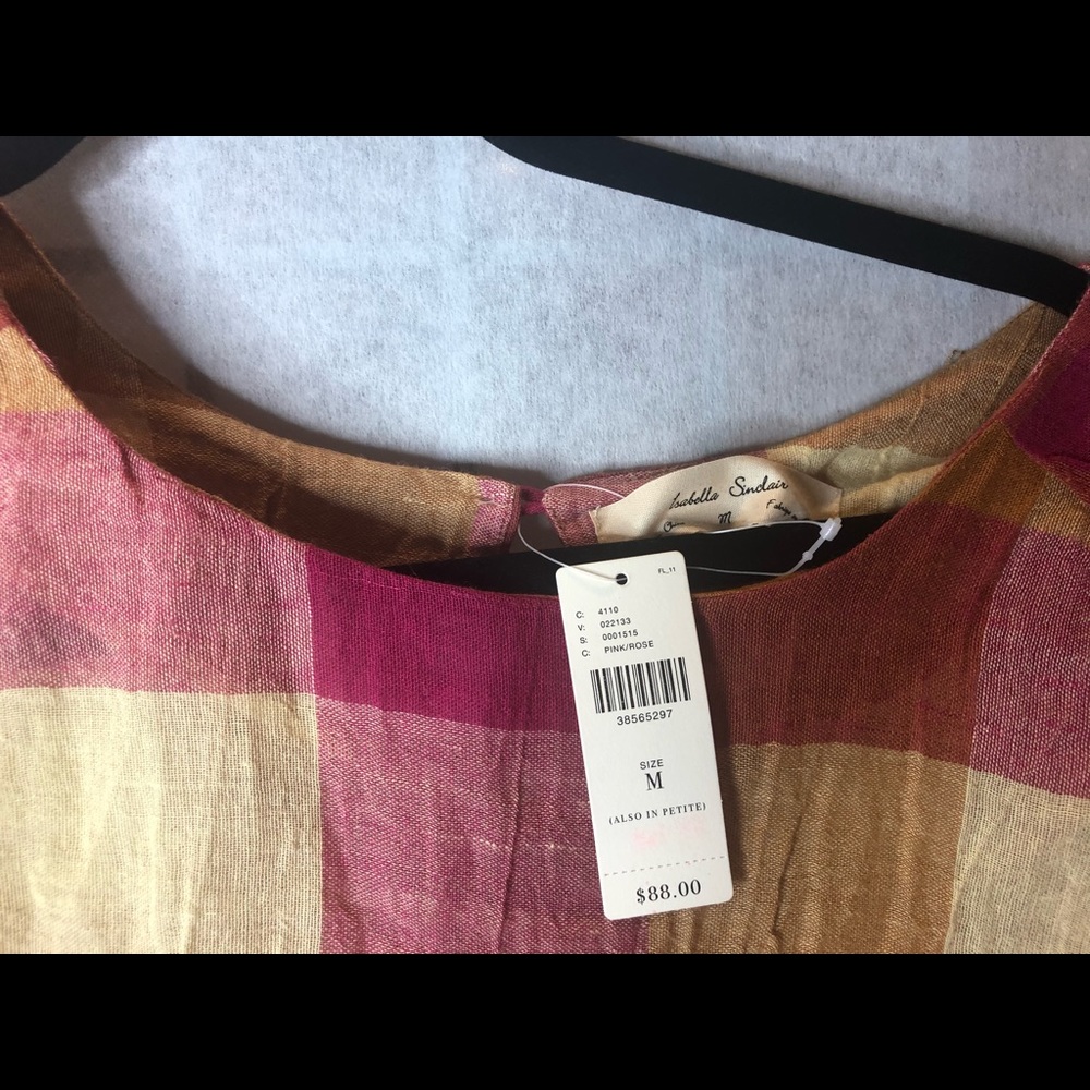 NWT Anthropologie brand checkered blouse - Picture 2 of 6